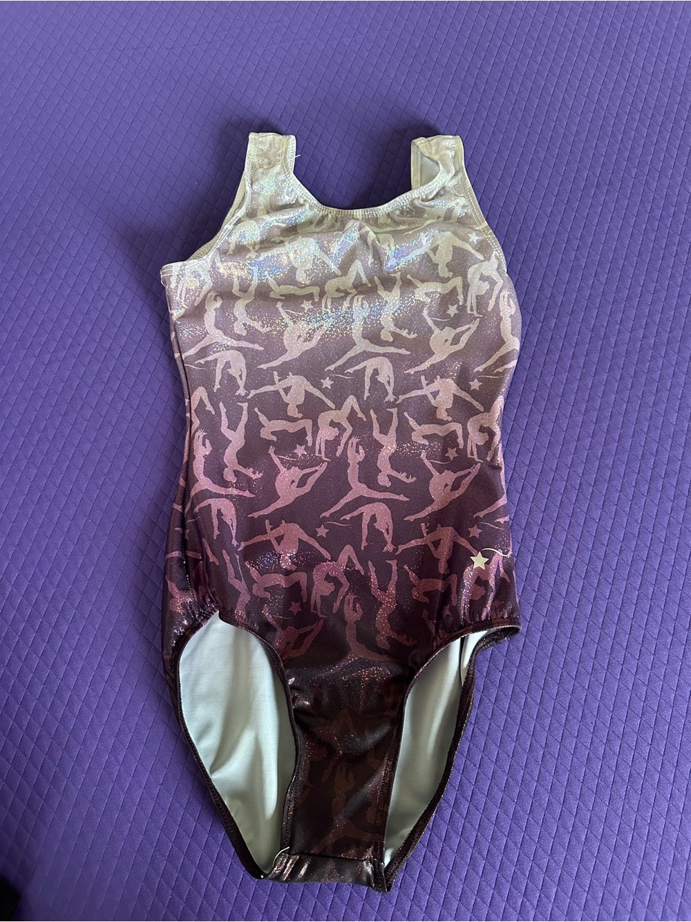 Girls Ombre Gymnastics Leotard in Pink and Purple
